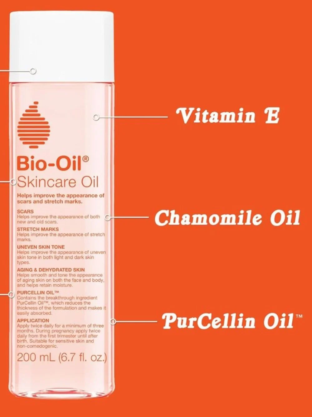 Bio-Oil Skincare Body Oil Serum, Face and Body Moisturizer with Vitamin E & A
